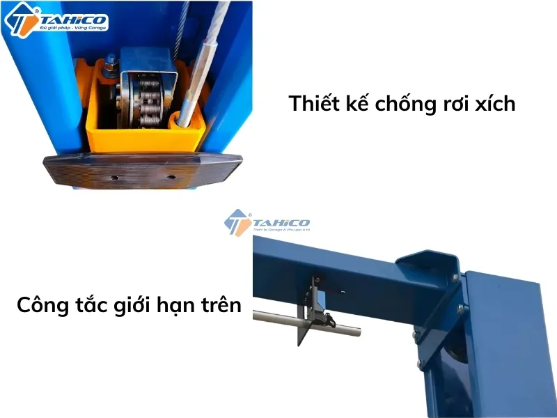 Cầu nâng 2 trụ Bluresea TC45EA 4,5 tấn cổng trên | Khóa điều khiển bằng điện