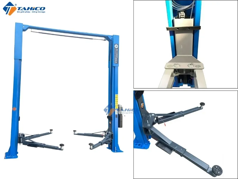 Cầu nâng 2 trụ Bluresea TC45EA 4,5 tấn cổng trên | Khóa điều khiển bằng điện
