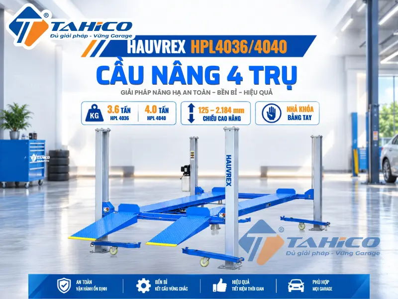 Hình ảnh sản phẩm Cầu nâng 4 trụ Hauvrex HPL4036/HPL4040.