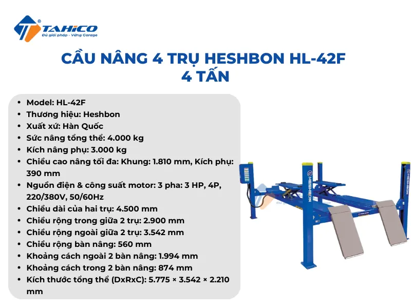 Đặc điểm tính năng Heshbon HL-42F