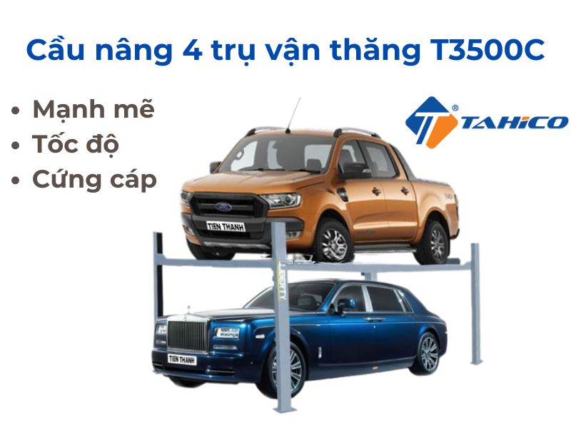 Cầu nâng 4 trụ vận thăng T3500C