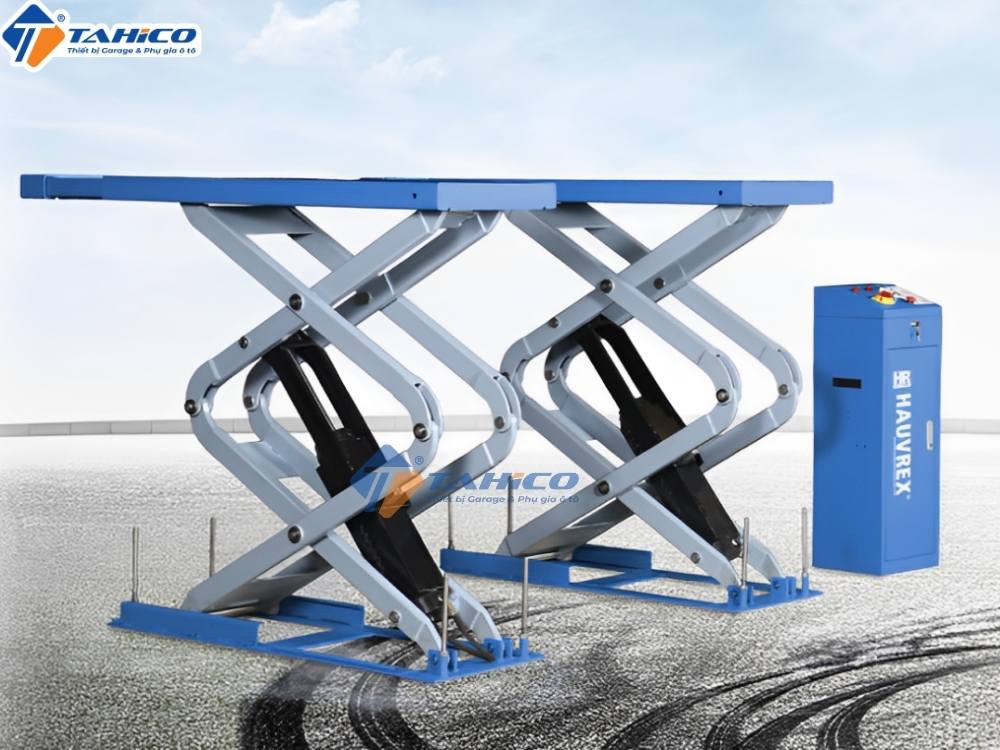 Cầu nâng cắt kéo âm nền 3 tấn Hauvrex HXL 6530
