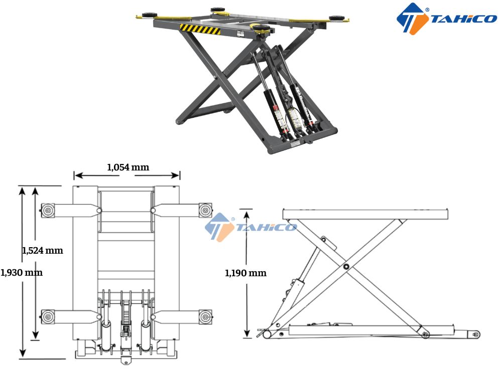 Cầu nâng cắt kéo di động Bendpak MD-6XP | Nâng gầm