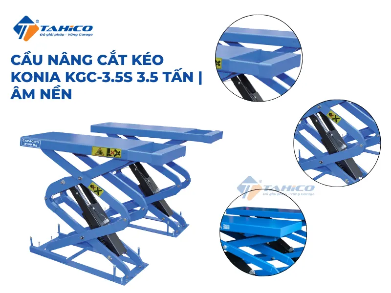 Cầu nâng cắt kéo Konia KGC-3.5S 3.5 tấn | Âm nền