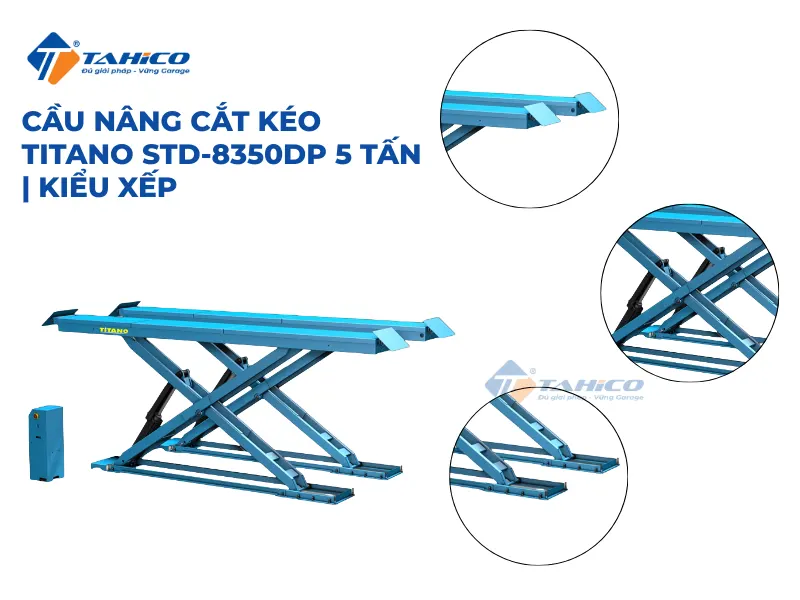 Cầu nâng cắt kéo Titano STD-8350DP 5 tấn | Kiểu xếp
