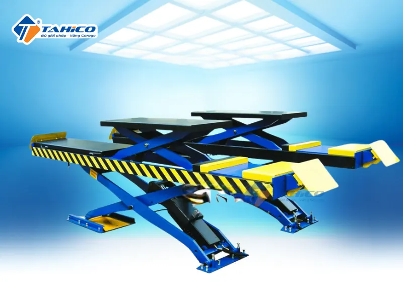 Cầu nâng cắt kéo Titano TS-4.0MSI 4 tấn | Bàn rộng, 2 tầng