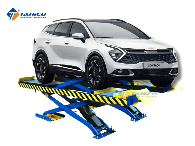 Cầu nâng cắt kéo Titano TS-5.5MSI 5.5 tấn | Bàn rộng, 2 tầng