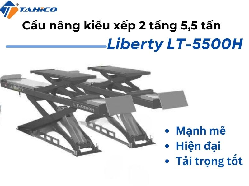 Cầu nâng kiểu xếp 2 tầng 5,5 tấn Liberty LT-5500H