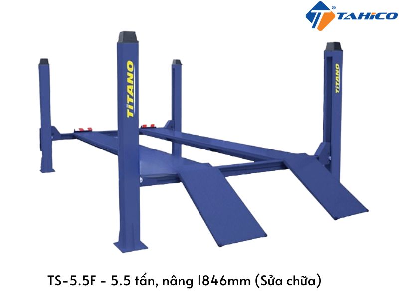Cầu nâng ô tô 4 trụ Titano TS-5.5F - 5.5 tấn, Nâng 1846mm (Sửa chữa)