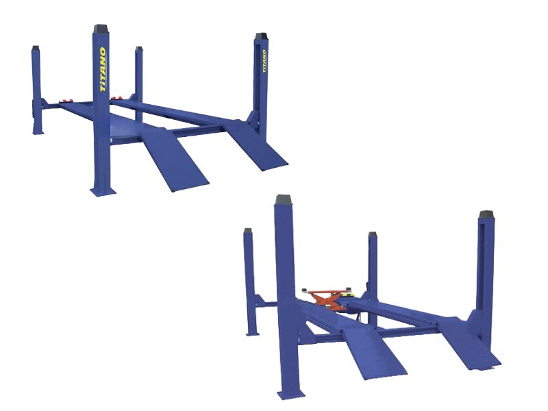Cầu nâng ô tô 4 trụ Titano TS-5.5F | Cân chỉnh và Sửa chữa