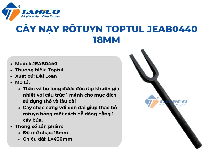 Hình ảnh sản phẩm Cây nạy rôtuyn Toptul JEAB0330, JEAB0440 18 - 24mm
