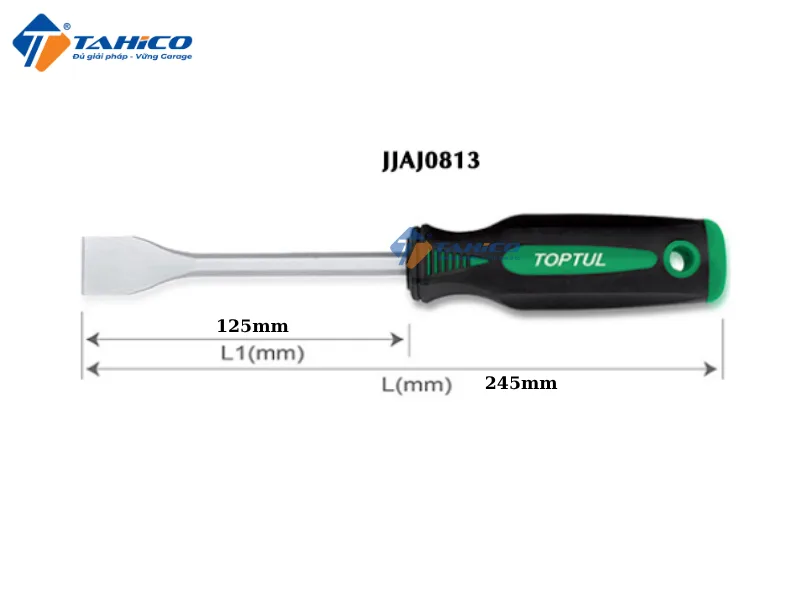 Hình ảnh sản phẩm Cây nạy Toptul JJAJ0813 mũi dài 125mm