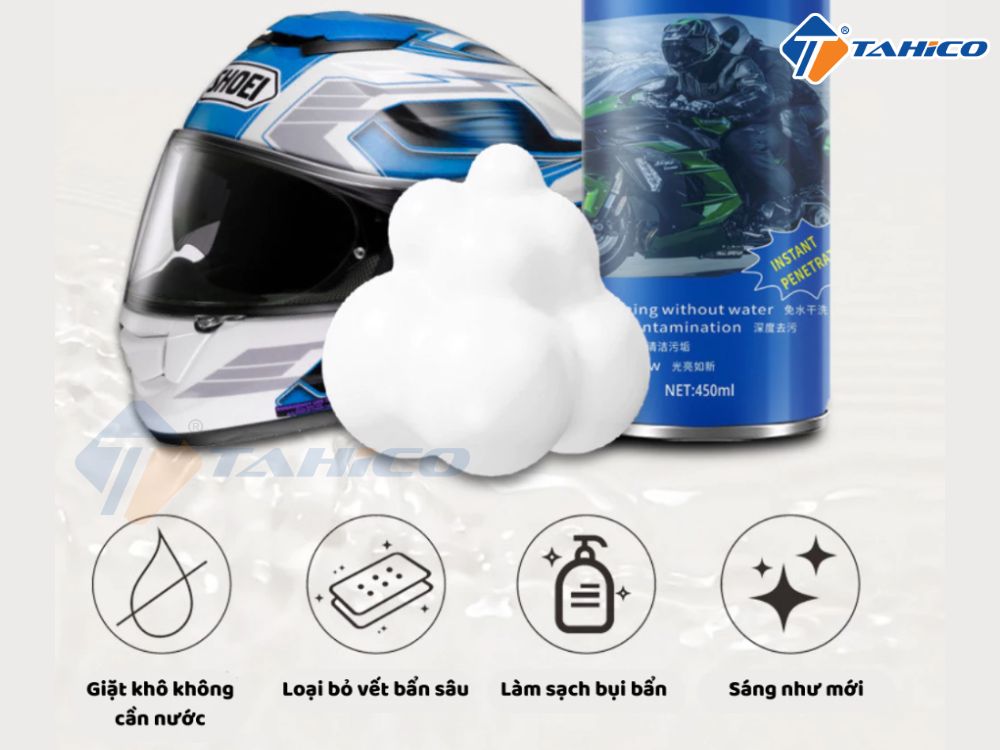 Chai xịt vệ sinh nón, mũ bảo hiểm DERPU 450ml