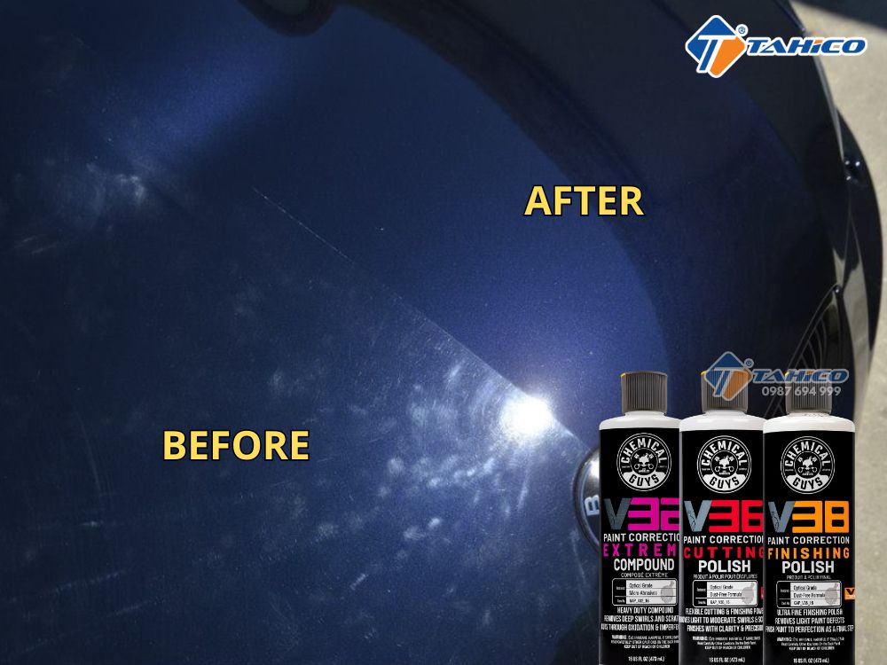 Xi đánh bóng 3 bước Chemical Guys V32 V36 V38 Polish 473ml | độ cắt 1200 – 3000