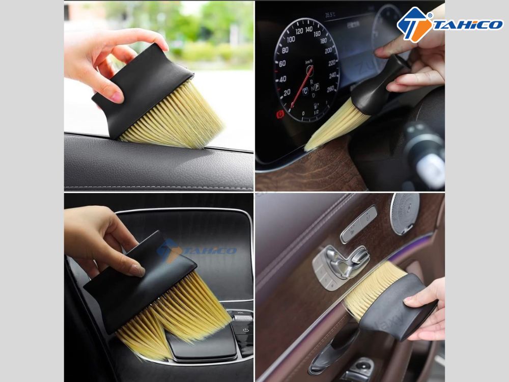 Chổi lông dài tay cầm ngắn