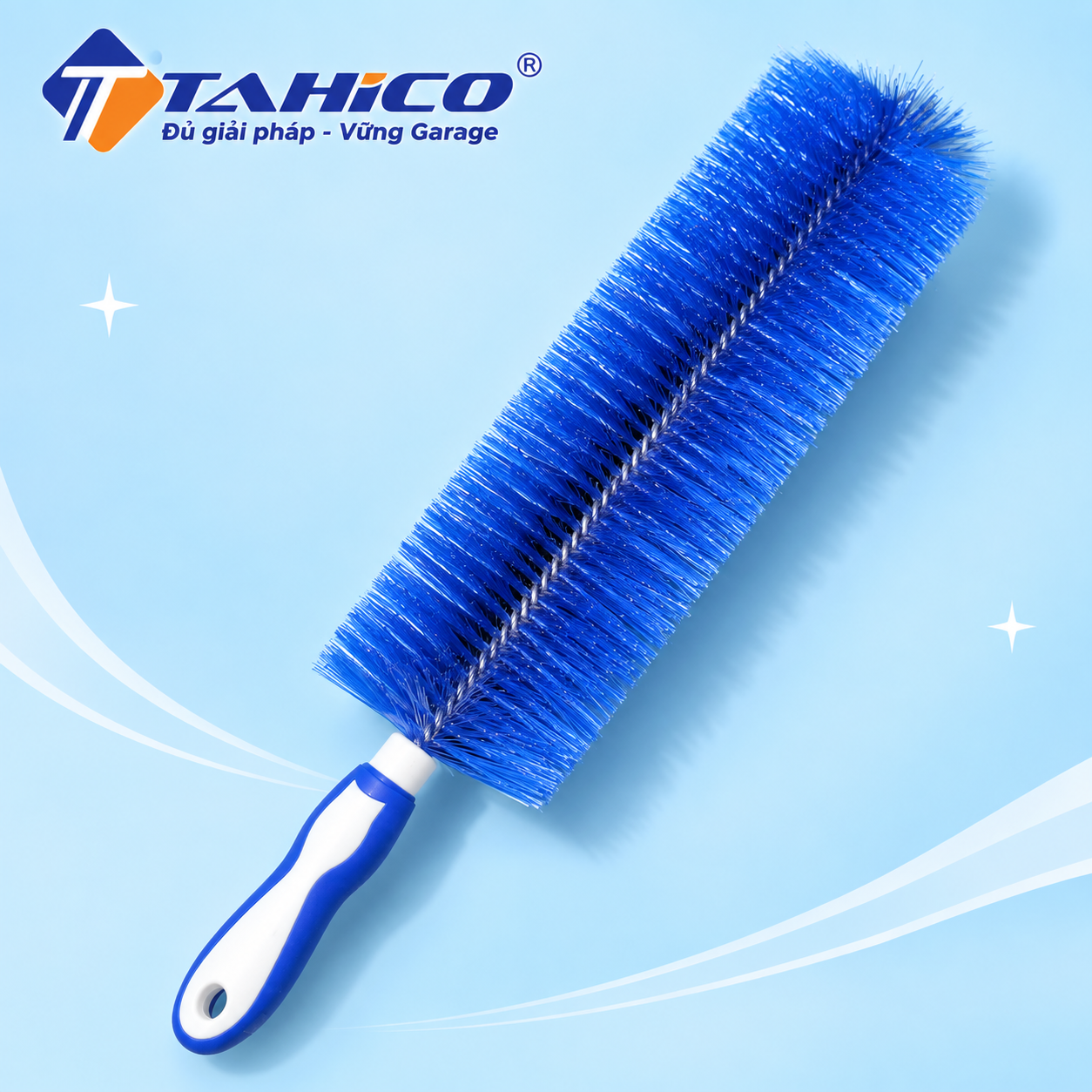 Cọ Rửa Vành Mâm Xe Ô Tô Đuôi Chồn Xanh