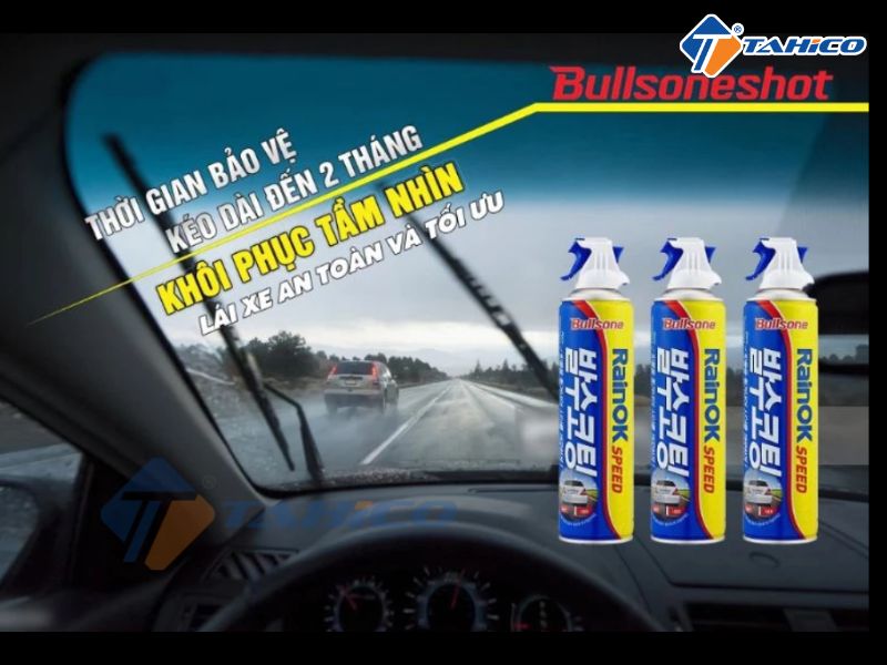 Chống bám nước kính Bullsone RainOk Speed Spray 380ml