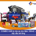 COMBO thiết bị rửa xe cho tiệm 160m2 – xây cầu bê tông