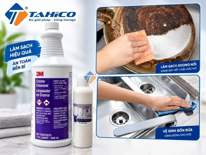 Combo Tẩy Ố Kính – Chống Bám Nước 3M.
