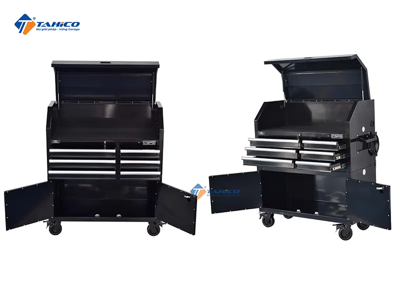 Tủ dụng cụ CSPS 6 hộc kéo 104cm màu đen có bánh xe | Tiêu chuẩn Mỹ
