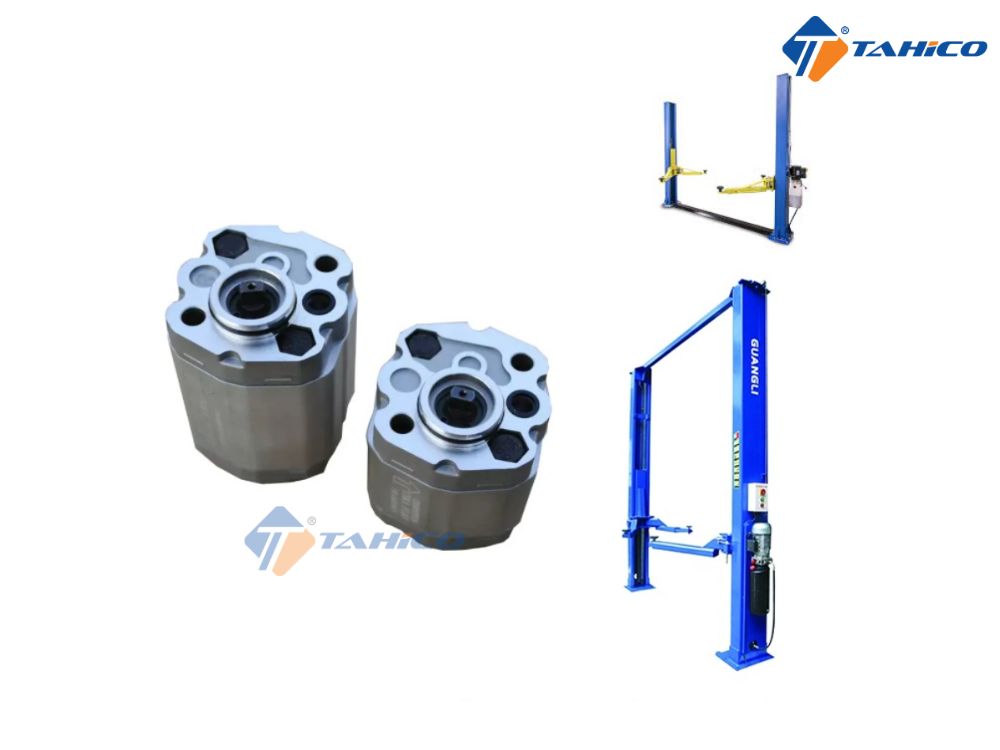 Cụm bơm dầu mô tơ cầu nâng ô tô 2 trụ & cắt kéo