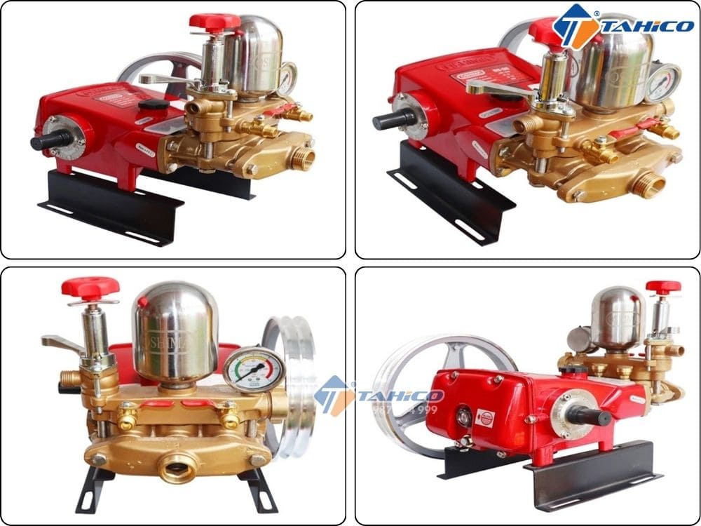 Đầu bơm Oshima 2hp thân trơn | Tự động – Piston sứ
