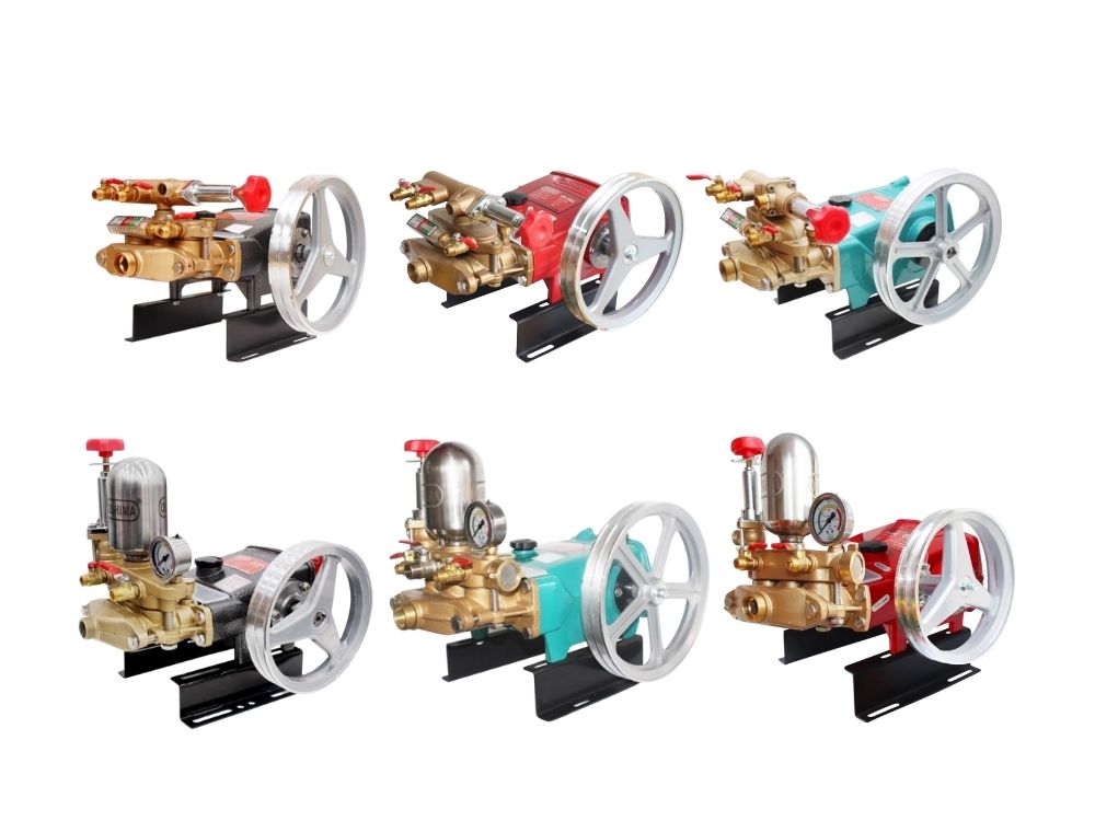 Đầu bơm Oshima 2hp thân trơn | Tự động - Piston sứ