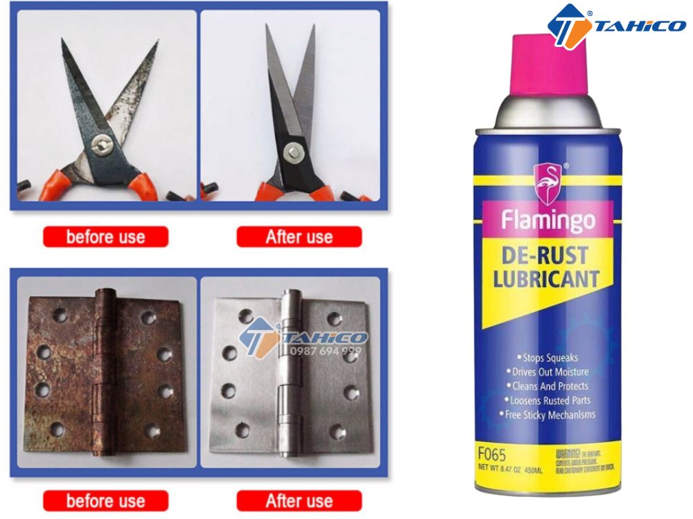 Dầu chống gỉ Flamingo De-Rust Lubricant F065 450ml