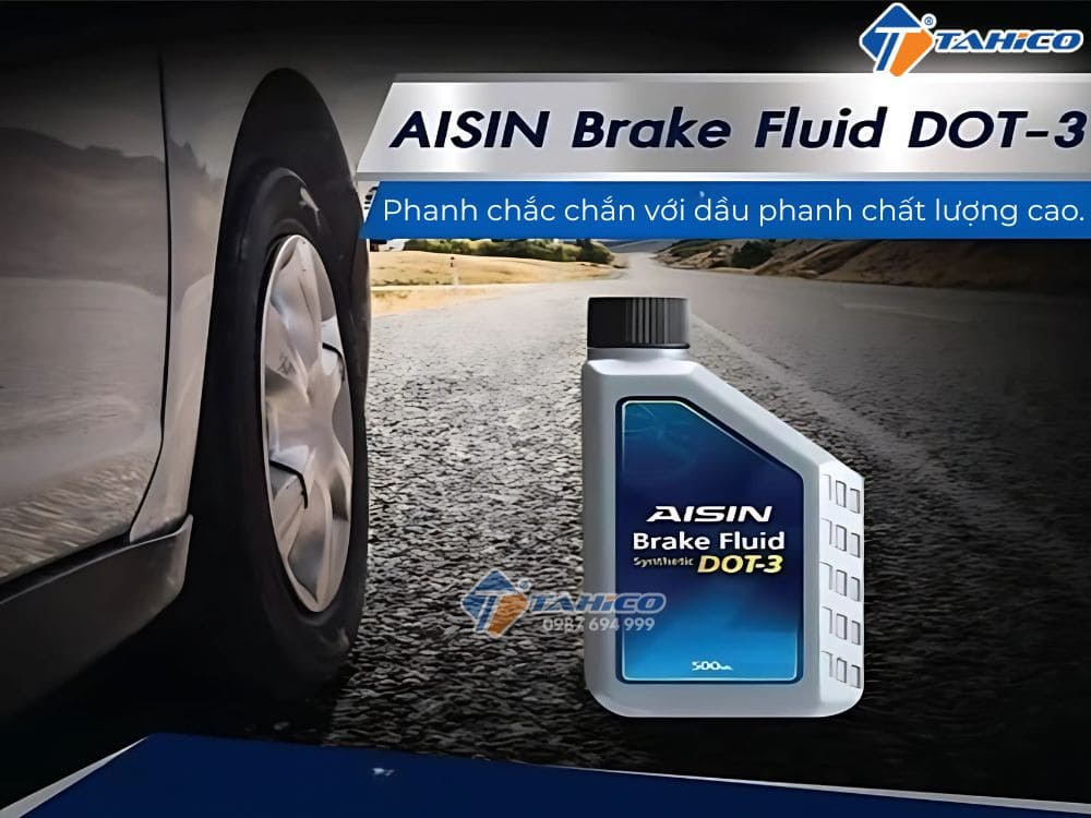 Dầu phanh vàng Aisin Brake Fluid DOT 3 500ml T24