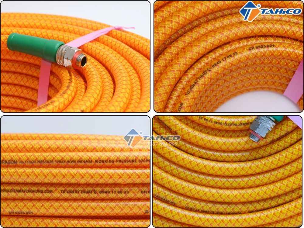 Dây phun áp lực PVC Dragon No.1 6.5 và 8.5mm x 50m