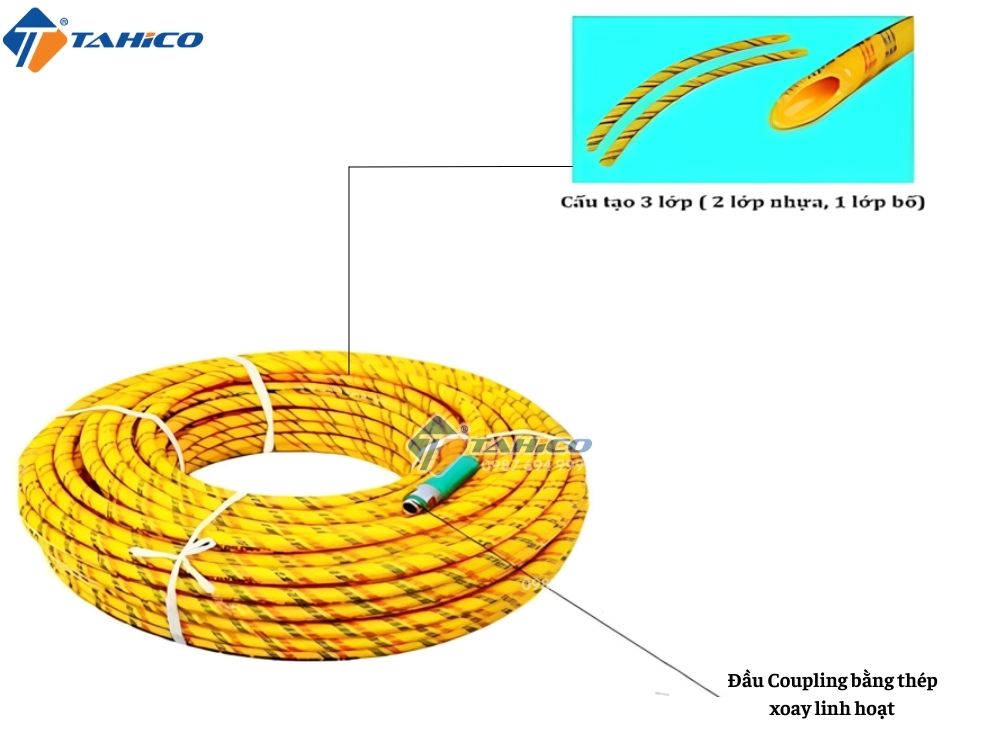 Dây phun áp lực PVC Mitsukaisho 6.5 và 8.5mm x 50m