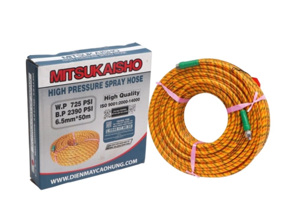 Dây phun áp lực PVC Mitsukaisho 6.5 và 8.5mm x 50m