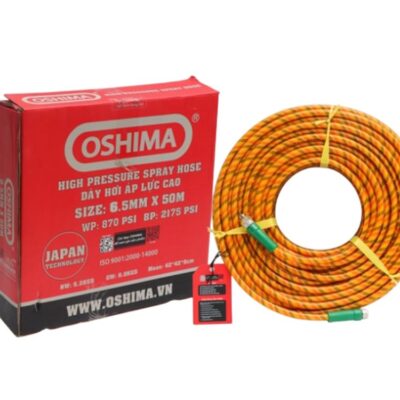 Dây phun áp lực PVC Oshima 6.5 và 8.5mm | Dài 50m