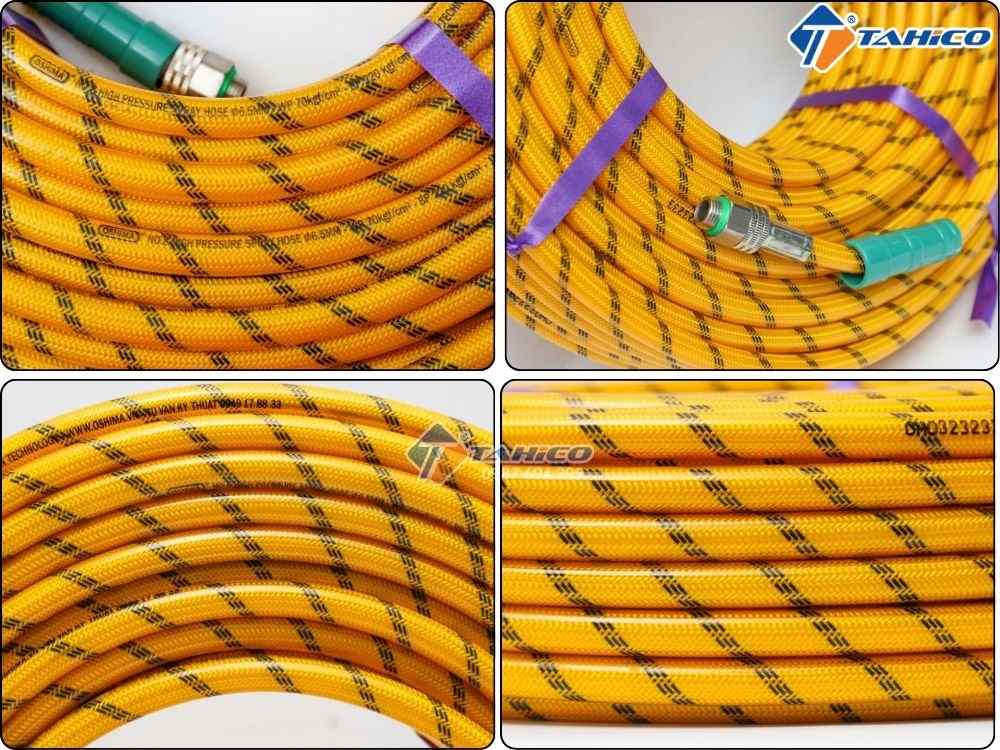 Dây phun áp lực PVC Oshima No.8 6.5 và 8.5mm x 50m