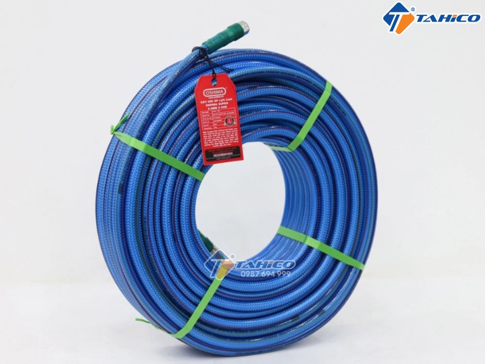 Dây phun áp lực PVC Oshima Super màu xanh