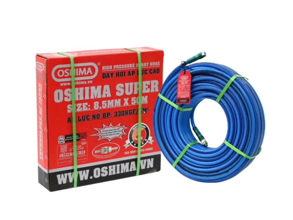 Dây phun áp lực PVC Oshima Super 8.5mm x 50m | Xanh dương
