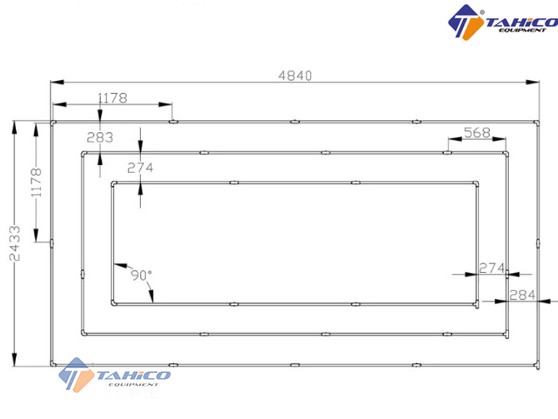Đèn LED rửa xe ô vuông ZT20481