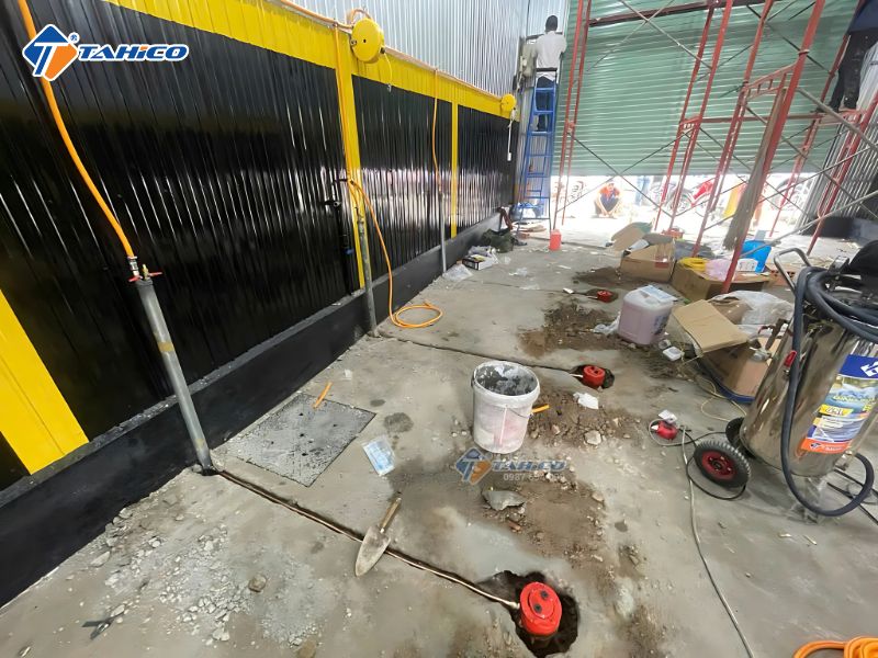 Dịch vụ lắp đặt lại ben nâng rửa xe máy