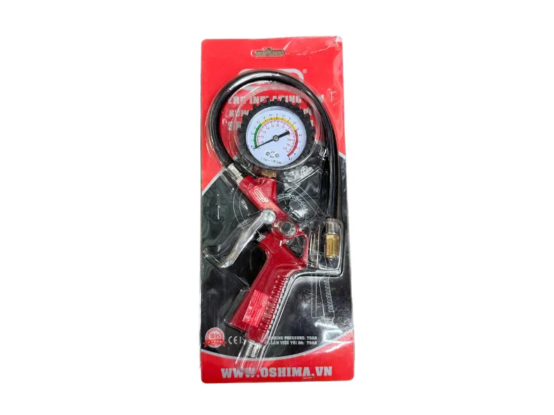 Dụng cụ bơm lốp hơi OSHIMA SBLH-1/4 inch có đồng hồ