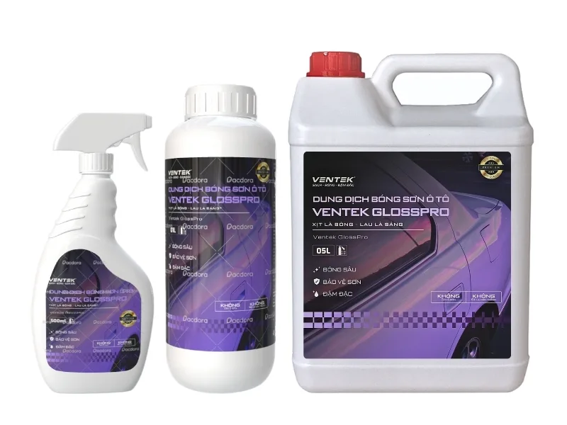 Dung dịch bóng sơn và bảo vệ thân xe Ventek GlossPro