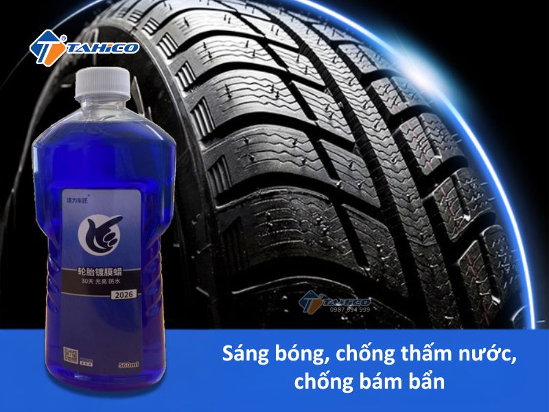 Dung dịch đen bóng lốp Jilie chống bám nước