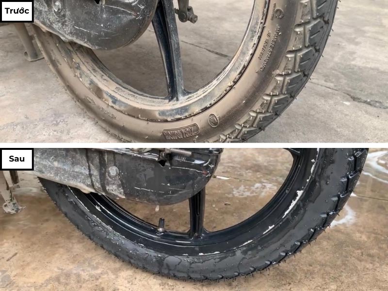 Dung dịch đen bóng vỏ lốp ô tô xe máy gốc nước can 20 lít
