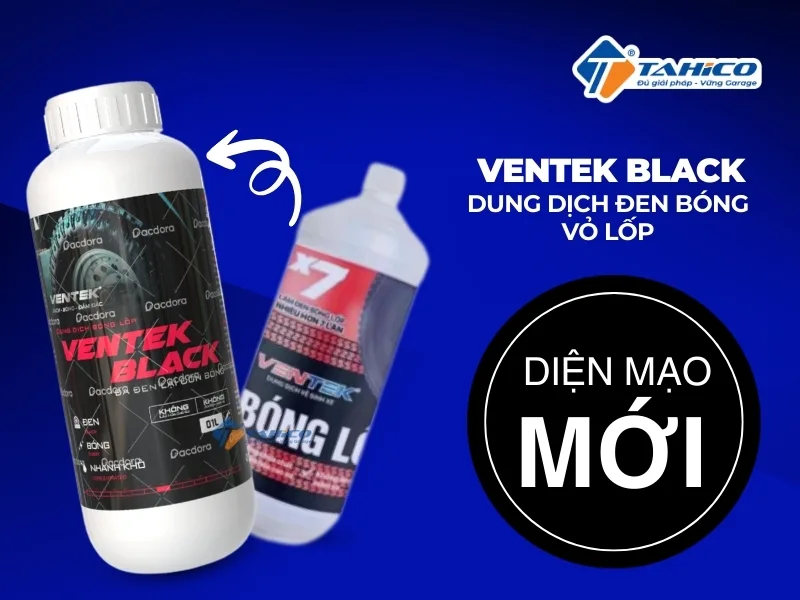 Dung dịch đen bóng vỏ lốp siêu rẻ Ventek Black
