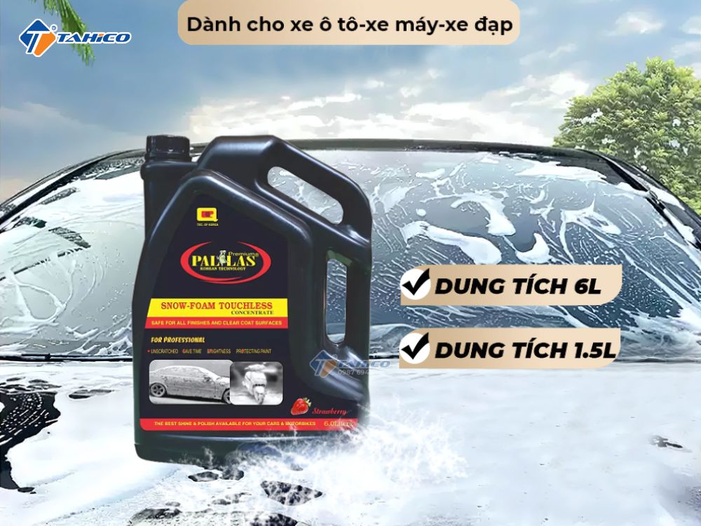 Dung dịch không chạm siêu bóng Pallas Nano EX | 1,5 lít; 6 lít