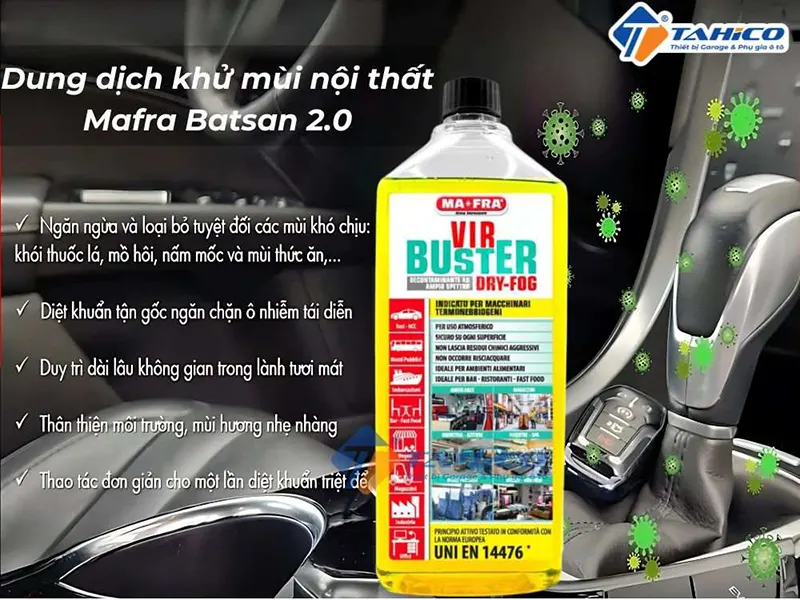 Dung dịch khử mùi nội thất Mafra Batsan 2.0