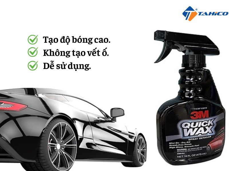 Dung dịch làm bóng sơn xe 3M Quick Wax 473ml