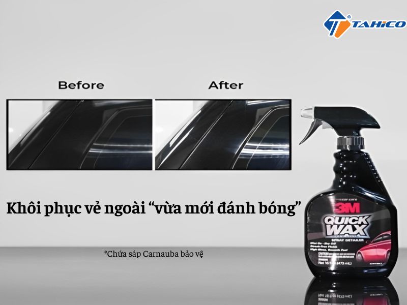 Dung dịch làm bóng sơn xe 3M Quick Wax 473ml