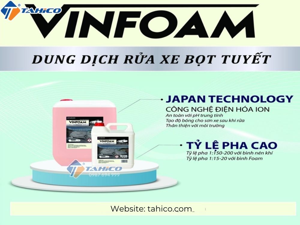 Dung dịch rửa xe bọt tuyết VINFOAM 20 lít