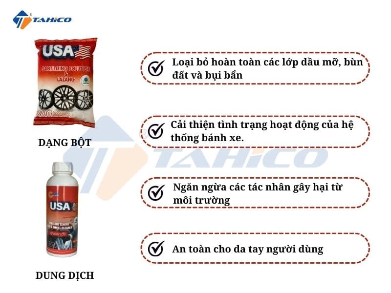 Dung dịch tẩy lốp xe USA