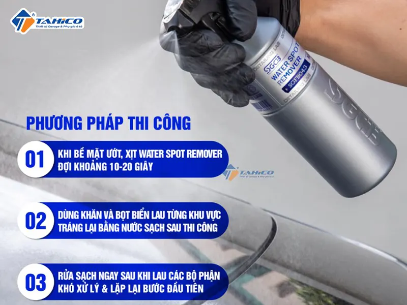 Dung dịch tẩy ố kính, ố nước SGCB Water Spot Remover 500ml